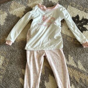 Dreamy Kids Pajama Set - White and Pink